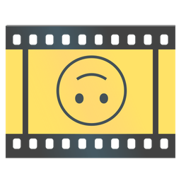 upside-down face and film frames