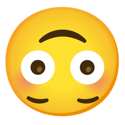 upside-down face and flushed face