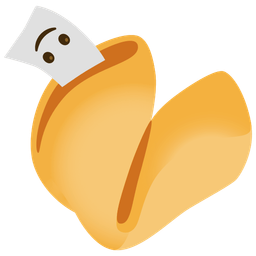 upside-down face and fortune cookie