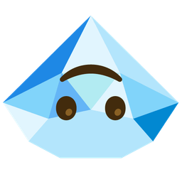 upside-down face and gem stone