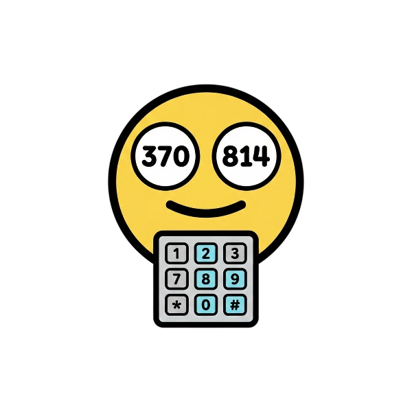 Upside-down face and Input numbers