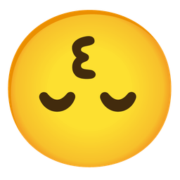 Upside-down face and Kissing face with smiling eyes