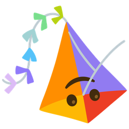 upside-down face and kite