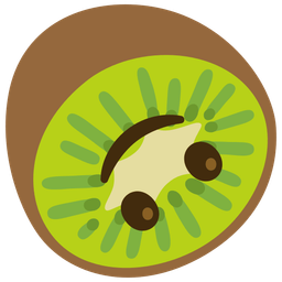 upside-down face and kiwi fruit