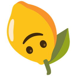 upside-down face and lemon