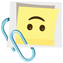 upside-down face and linked paperclips