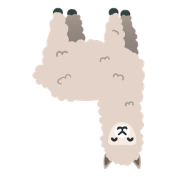 upside-down face and llama