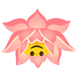 upside-down face and lotus
