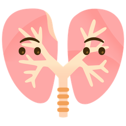 upside-down face and lungs