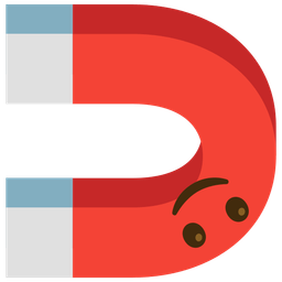 upside-down face and magnet