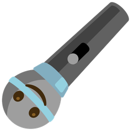 upside-down face and microphone