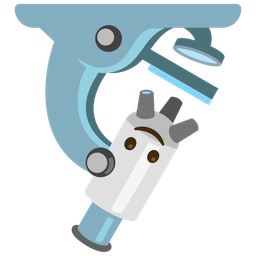 upside-down face and microscope