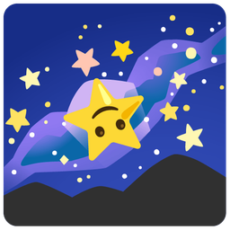 upside-down face and milky way