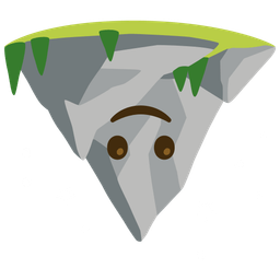 upside-down face and mountain