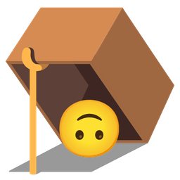 upside-down face and mouse trap