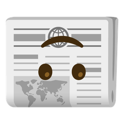 upside-down face and newspaper