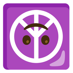 upside-down face and peace symbol