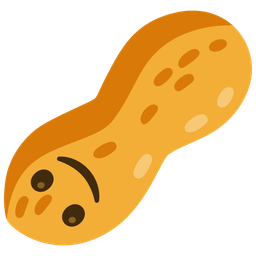 upside-down face and peanuts