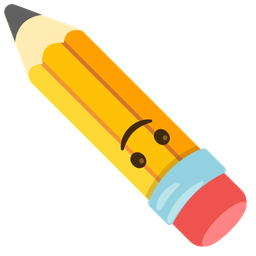 upside-down face and pencil