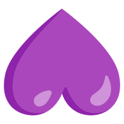 upside-down face and purple heart