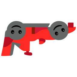 upside-down face and racing car