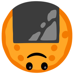 upside-down face and rice cracker