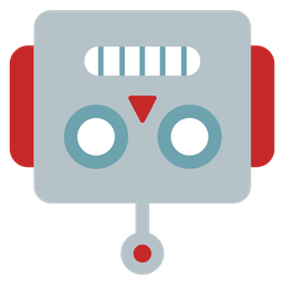 upside-down face and robot