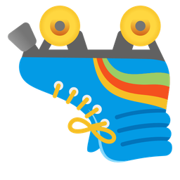 upside-down face and roller skate