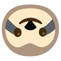 upside-down face and sloth