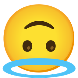 Upside-down face and Smiling face with halo