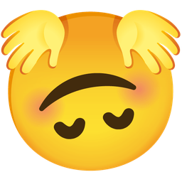 Upside-down face and Smiling face with open hands