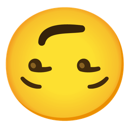 upside-down face and smirking face