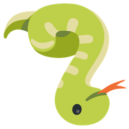 upside-down face and snake