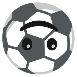 upside-down face and soccer ball