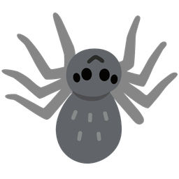 upside-down face and spider