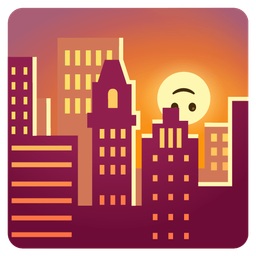 upside-down face and sunset