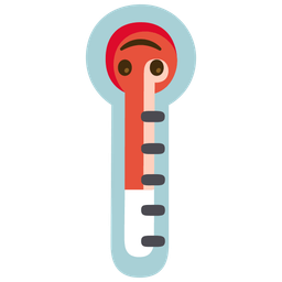 upside-down face and thermometer