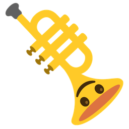 upside-down face and trumpet