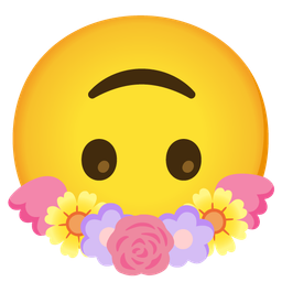 upside-down face and tulip