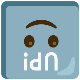 upside-down face and UP! button