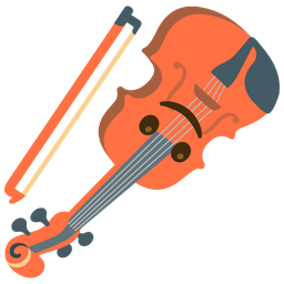 upside-down face and violin