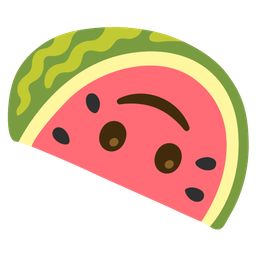 upside-down face and watermelon