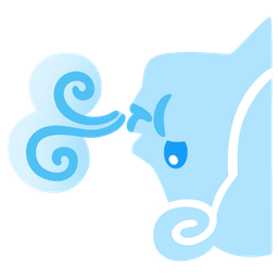 upside-down face and wind face