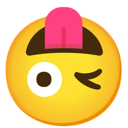 Upside-down face and Winking face with tongue