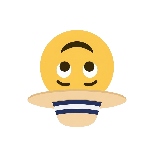 Upside-down face and Woman’s hat