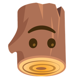 upside-down face and wood