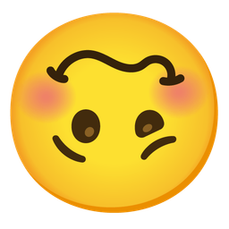 upside-down face and woozy face