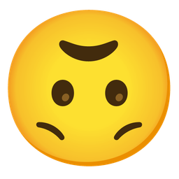 upside-down face and worried face