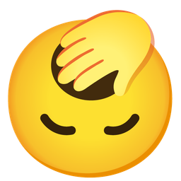 upside-down face and yawning face