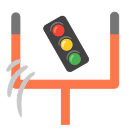 vertical traffic light and american football